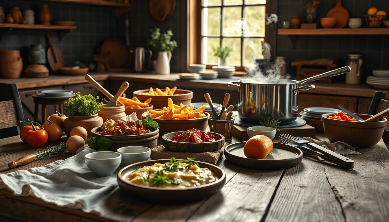 Fresh ingredients for healthy home cooking